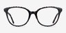 Pixels Black Floral AcetateEyeglass Frames from EyeBuyDirect, Front View