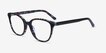 Pixels Black Floral AcetateEyeglass Frames from EyeBuyDirect, Angle View