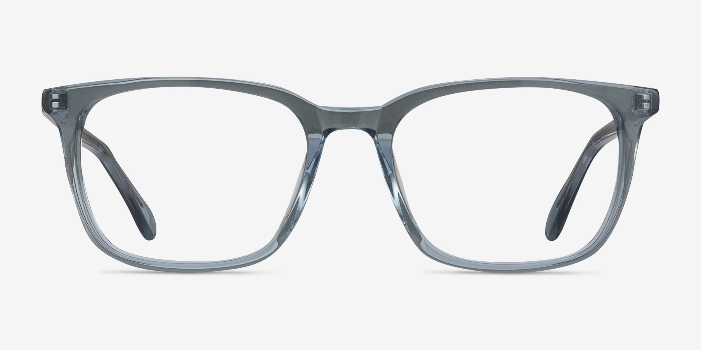 Etched Rectangle Clear Blue Full Rim Eyeglasses Eyebuydirect 