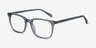 Etched Clear Blue AcétateMontures de lunettes de vue d'EyeBuyDirect, Vue d'Angle