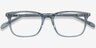 Etched Clear Blue AcétateMontures de lunettes de vue d'EyeBuyDirect, Vue Rapprochée