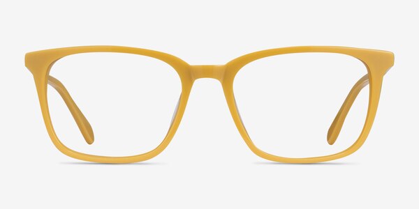 Etched Yellow Acetate Eyeglass Frames