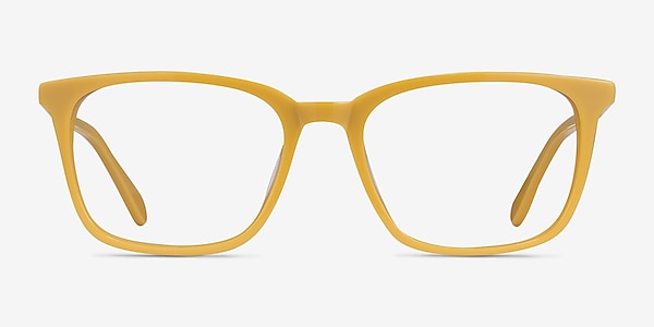 Etched Yellow Acetate Eyeglass Frames