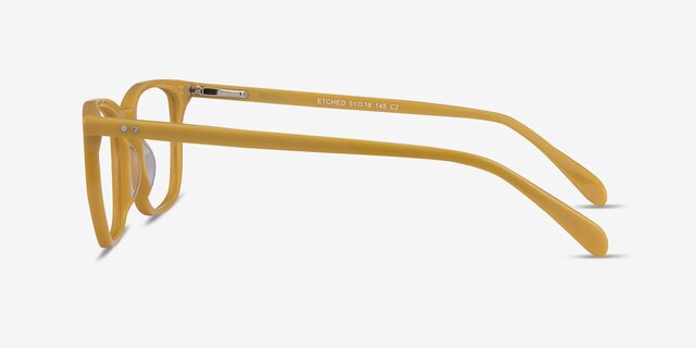 Etched Yellow AcetateEyeglass Frames from EyeBuyDirect, Side View