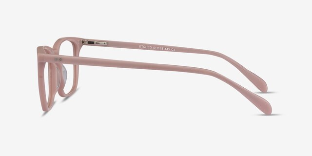 Etched Pink AcetateEyeglass Frames from EyeBuyDirect, Side View