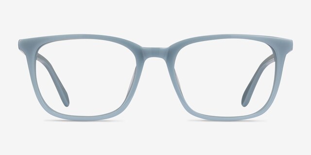 Etched Blue AcetateEyeglass Frames from EyeBuyDirect, Front View