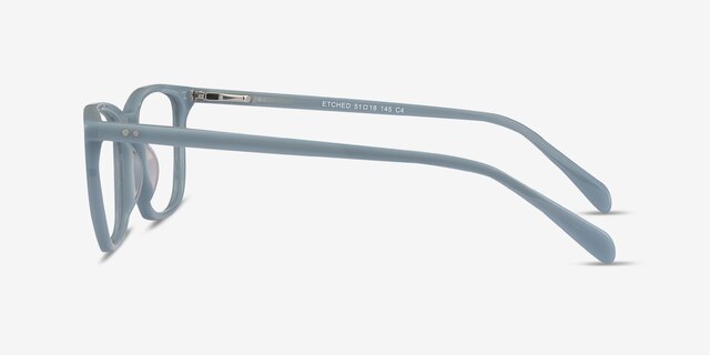 Etched Blue AcetateEyeglass Frames from EyeBuyDirect, Side View