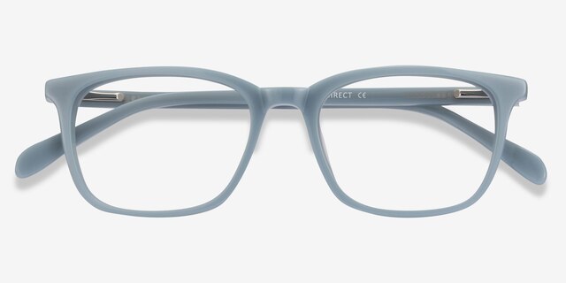 Etched Blue AcetateEyeglass Frames from EyeBuyDirect, Closed View