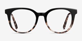 Rialto Black Tortoise Acétate Montures de lunettes de vue d'EyeBuyDirect, Vue de Face