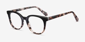 Rialto Black Tortoise Acétate Montures de lunettes de vue d'EyeBuyDirect, Vue d'Angle