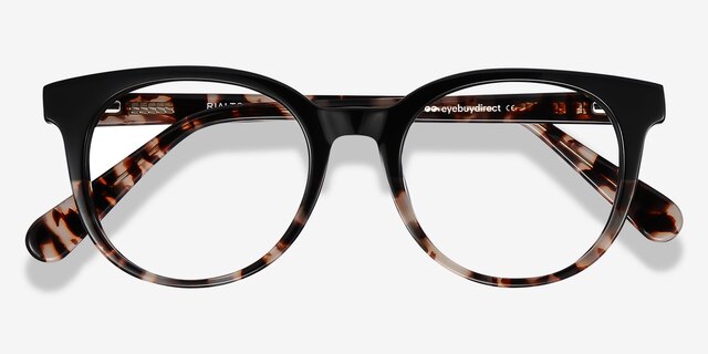 Rialto Black Tortoise AcétateMontures de lunettes de vue d'EyeBuyDirect, Vue Rapprochée