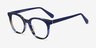 Rialto Blue Floral AcétateMontures de lunettes de vue d'EyeBuyDirect, Vue d'Angle