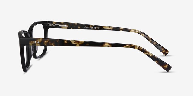 Demo Black AcetateEyeglass Frames from EyeBuyDirect, Side View
