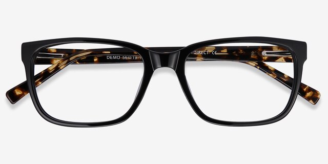 Demo Black AcetateEyeglass Frames from EyeBuyDirect, Closed View