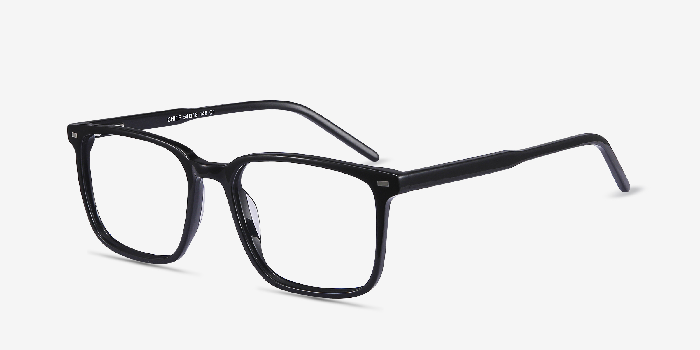 Chief Rectangle Black Glasses for Men | Eyebuydirect