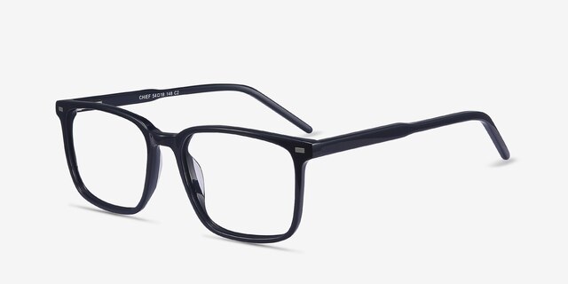 Chief Navy AcetateEyeglass Frames from EyeBuyDirect, Angle View