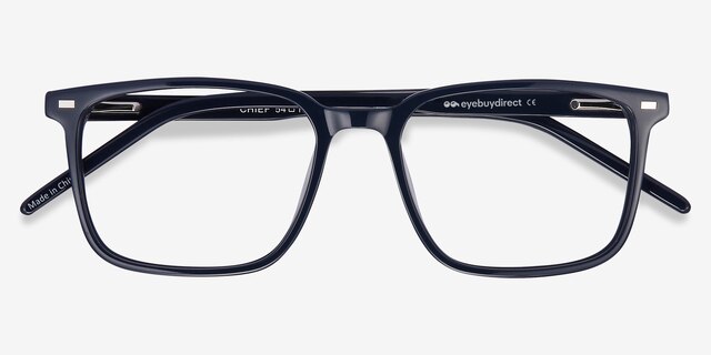 Chief Navy AcetateEyeglass Frames from EyeBuyDirect, Closed View