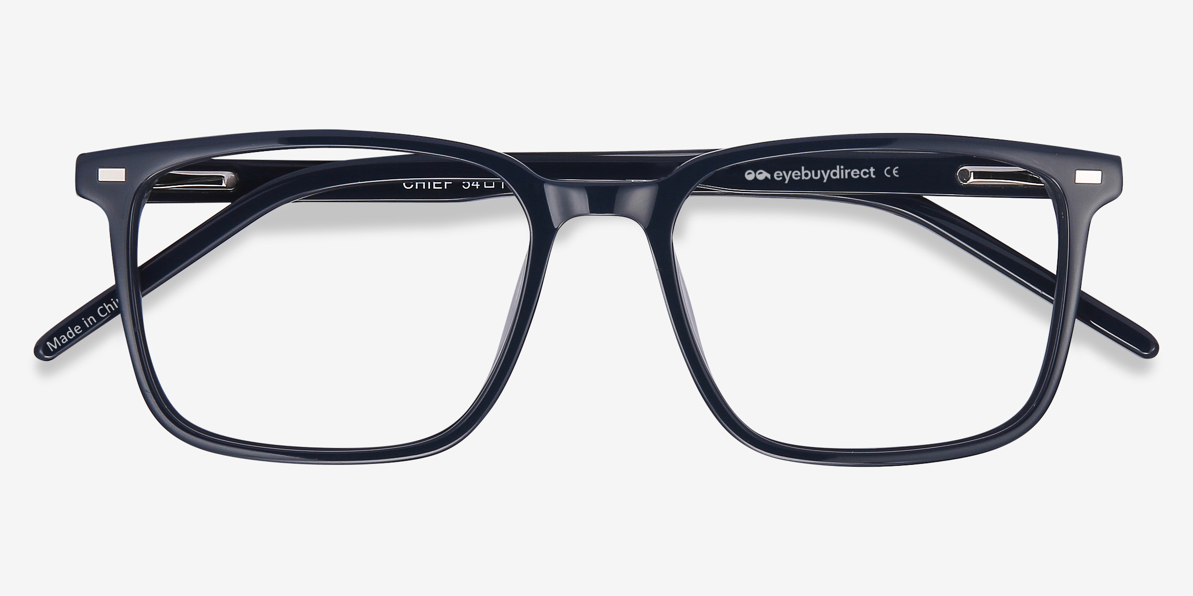 Chief Rectangle Navy Glasses for Men | Eyebuydirect Canada