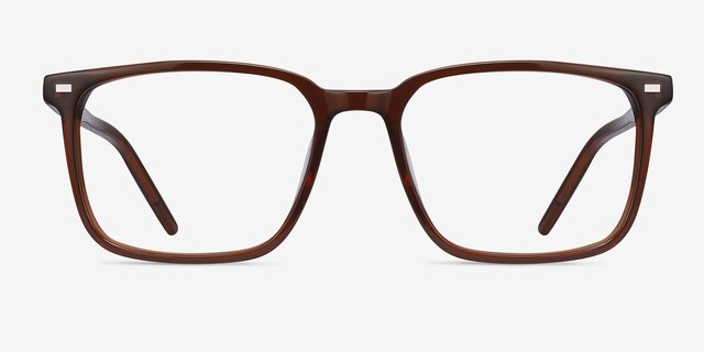 Chief Brown AcetateEyeglass Frames from EyeBuyDirect, Front View