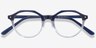 Moby Clear Blue AcétateMontures de lunettes de vue d'EyeBuyDirect, Vue Rapprochée