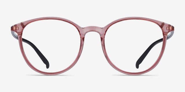 Macaron Clear Pink PlasticEyeglass Frames from EyeBuyDirect, Front View