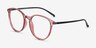 Macaron Clear Pink PlasticEyeglass Frames from EyeBuyDirect, Angle View