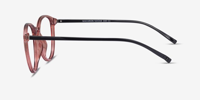 Macaron Clear Pink PlasticEyeglass Frames from EyeBuyDirect, Side View