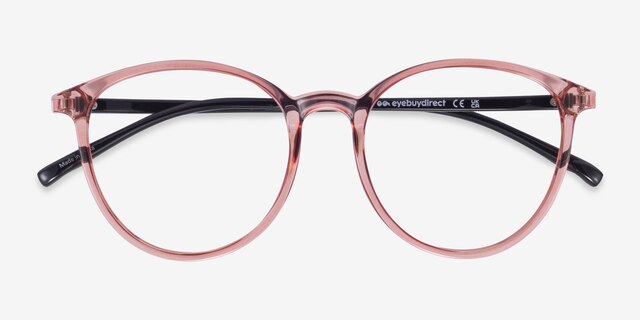 Macaron Clear Pink PlasticEyeglass Frames from EyeBuyDirect, Closed View