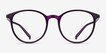 Macaron Purple PlasticEyeglass Frames from EyeBuyDirect, Front View