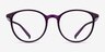 Macaron Purple PlasticEyeglass Frames from EyeBuyDirect, Front View