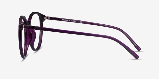 Macaron Purple PlasticEyeglass Frames from EyeBuyDirect, Side View