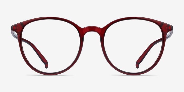 Macaron Burgundy Plastic Eyeglass Frames from EyeBuyDirect