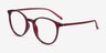 Macaron Burgundy PlasticEyeglass Frames from EyeBuyDirect, Angle View