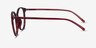 Macaron Burgundy PlasticEyeglass Frames from EyeBuyDirect, Side View
