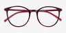 Macaron Burgundy PlasticEyeglass Frames from EyeBuyDirect, Closed View