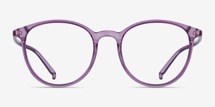 Macaron Clear Purple Plastic Eyeglass Frames from EyeBuyDirect