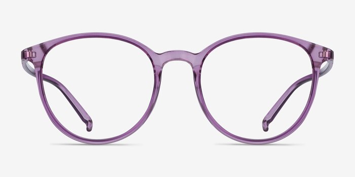 Macaron Clear Purple Plastique Montures de lunettes de vue d'EyeBuyDirect