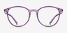 Macaron Clear Purple PlasticEyeglass Frames from EyeBuyDirect, Front View