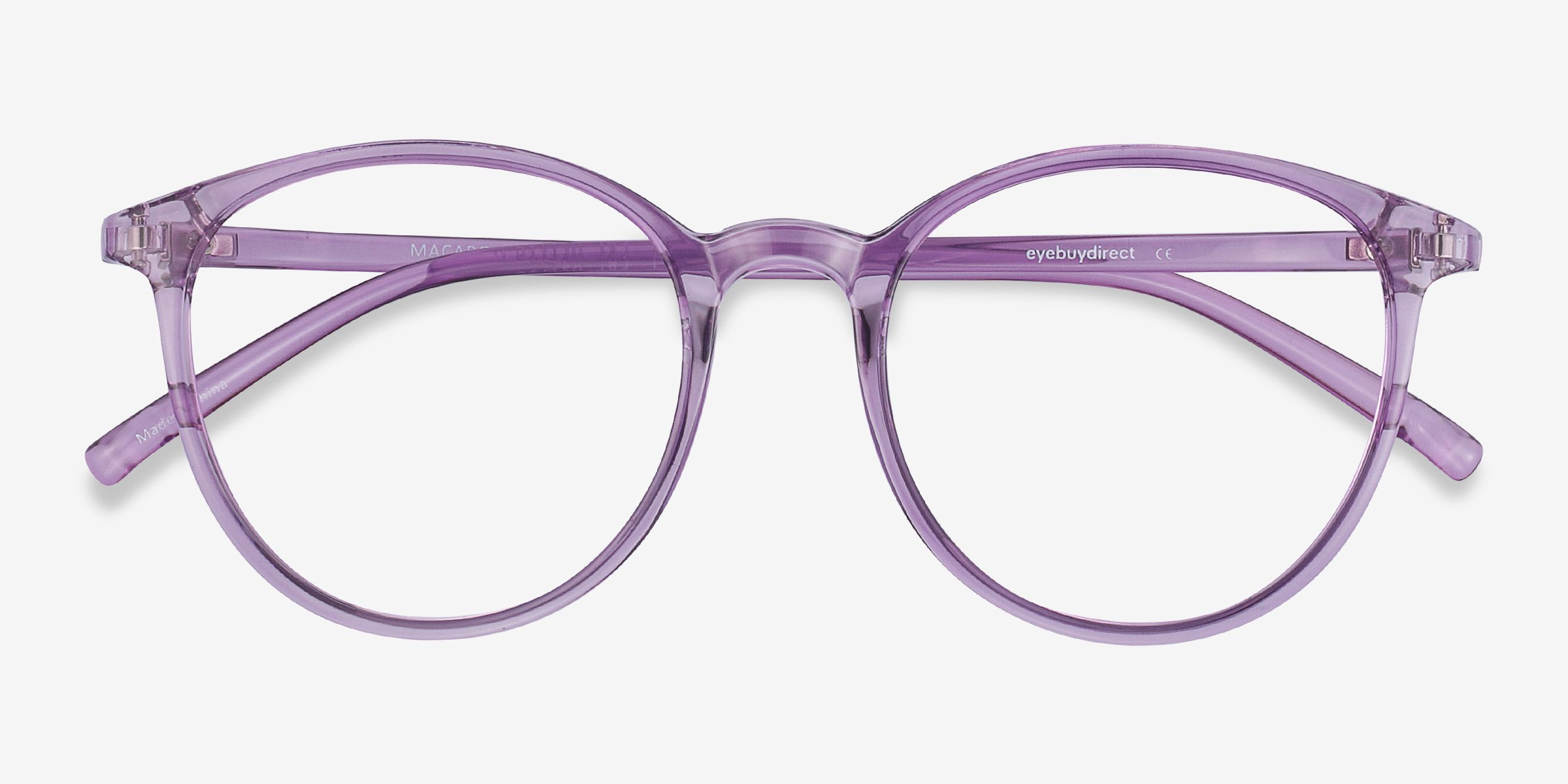 Macaron Round Clear Purple Glasses For Women Eyebuydirect 2518