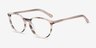 Messenger Striped AcetateEyeglass Frames from EyeBuyDirect, Angle View