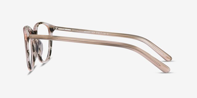 Messenger Striped AcetateEyeglass Frames from EyeBuyDirect, Side View
