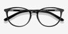 Messenger Black AcetateEyeglass Frames from EyeBuyDirect, Closed View