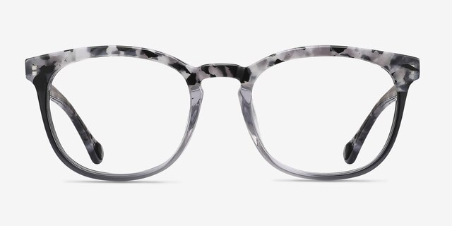 Keen Gray Floral AcetateEyeglass Frames from EyeBuyDirect, Front View