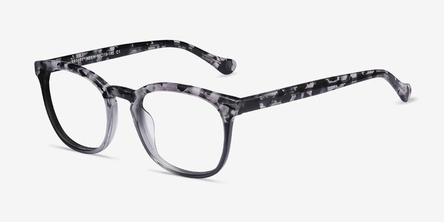 Keen Gray Floral AcetateEyeglass Frames from EyeBuyDirect, Angle View