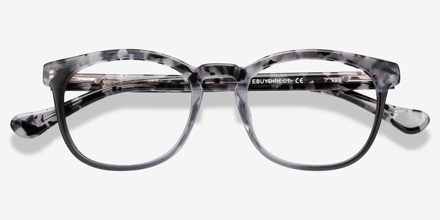 Keen Gray Floral AcetateEyeglass Frames from EyeBuyDirect, Closed View