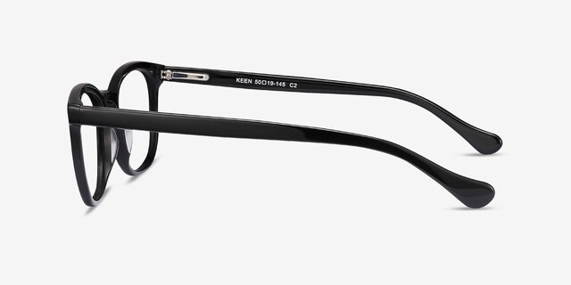 Keen Black AcetateEyeglass Frames from EyeBuyDirect, Side View