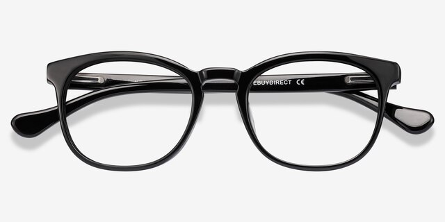 Keen Black AcetateEyeglass Frames from EyeBuyDirect, Closed View