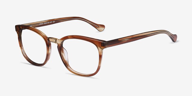 Keen Brown AcetateEyeglass Frames from EyeBuyDirect, Angle View