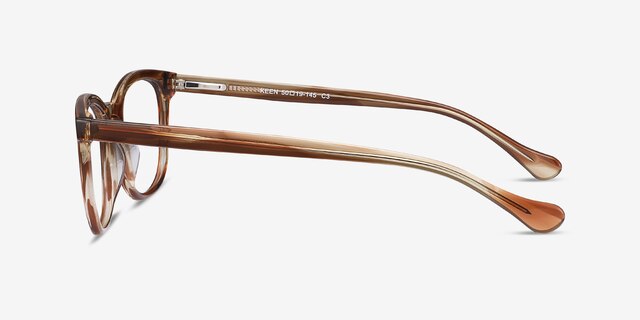 Keen Brown AcetateEyeglass Frames from EyeBuyDirect, Side View