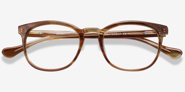 Keen Brown AcetateEyeglass Frames from EyeBuyDirect, Closed View
